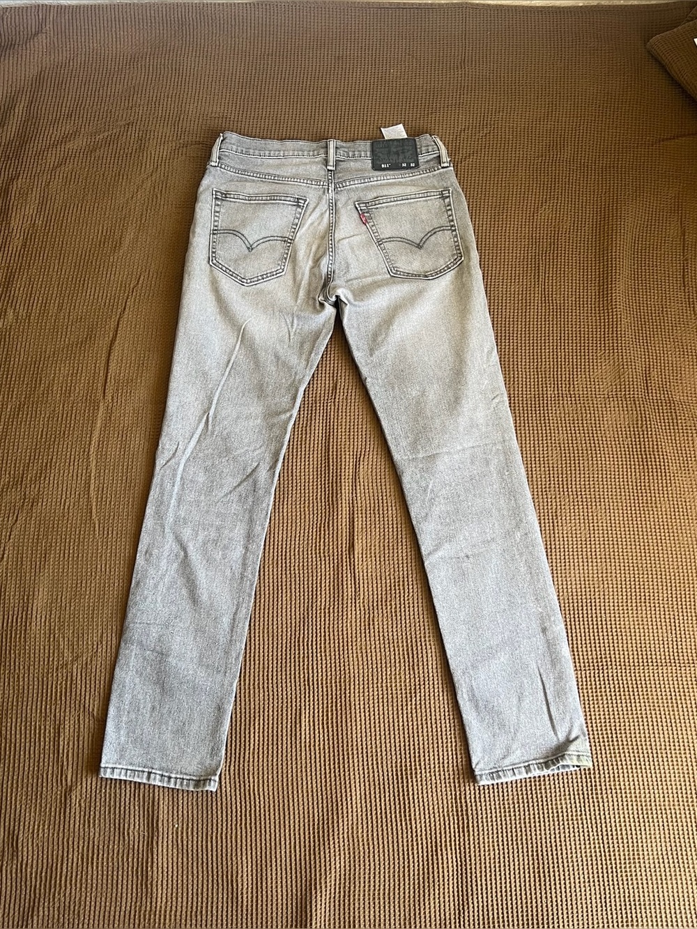 Levi’s 511 Slim Fit Men’s Gray Acid Wash Jeans W32 L32 Stretch Denim